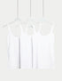 Marks & Spencer "3pk Cotton Rich Lace Trim Vests"